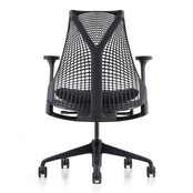 Herman Miller Sayl zwart, 4D armlegger