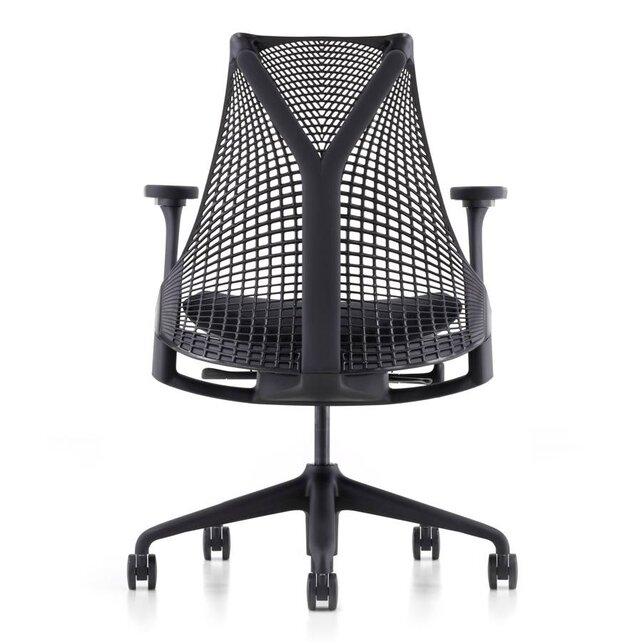 Herman Miller Sayl zwart, 4D armlegger