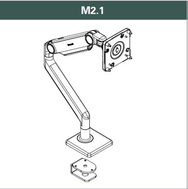 Monitorarm Humanscale M2.1 Enkel