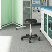 Werkkruk Tabouret stof laag zwart