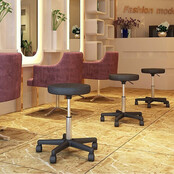 Werkkruk Tabouret stof laag zwart