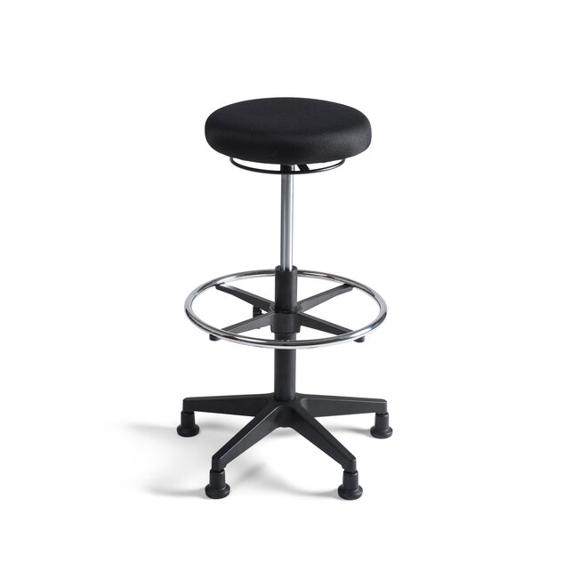 Werkkruk Tabouret stof hoog zwart