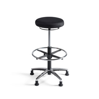 Werkkruk Tabouret stof hoog aluminium