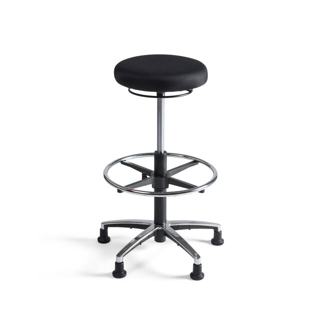 Werkkruk Tabouret stof hoog aluminium
