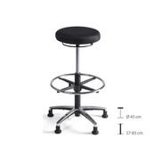 Werkkruk Tabouret stof hoog aluminium