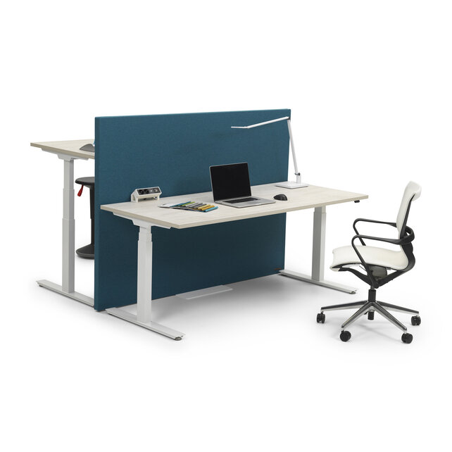 Zit-sta bureau InMotion wit frame