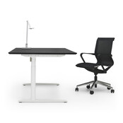 Zit sta bureau Invito wit | Jet black