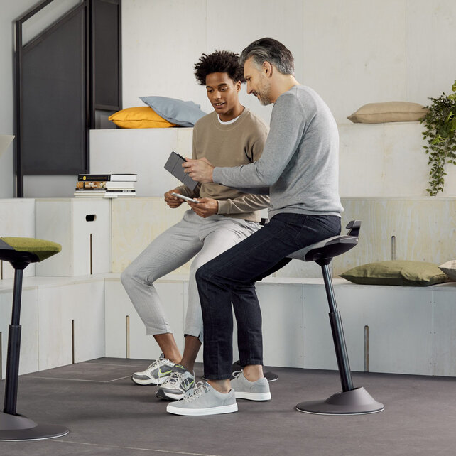 Zit-sta werkkruk Muvman Groen / Zwart