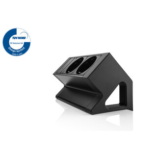 Filex Power Desk Up | 2x 230V, zwart-wit