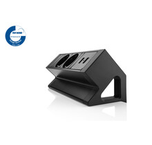 Filex Power Desk Up | opbouwmodule 2x 230V 2x USB Charge, zwart-wit