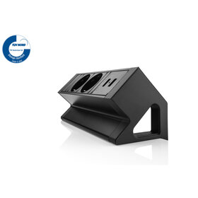 Filex Power Desk Up | opbouwmodule 2x 230V 2x USB Charge, zwart-wit