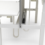 Duo zit-sta bureau Flow | wit frame