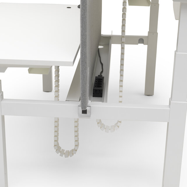 Duo zit-sta bureau Flow | wit frame