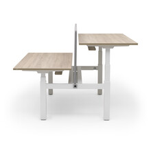 Duo zit-sta bureau Flow | wit frame