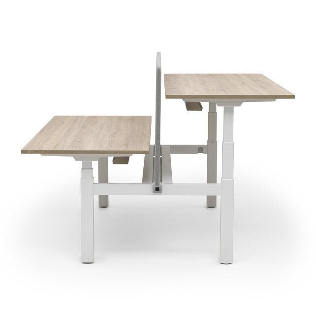 Duo zit-sta bureau Flow | wit frame