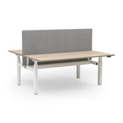 Duo bureau zit-sta Flow | wit frame