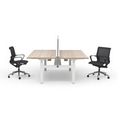 Duo bureau zit-sta Flow | wit frame
