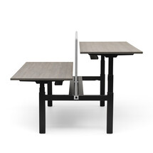 Duo zit-sta bureau Flow | zwart frame