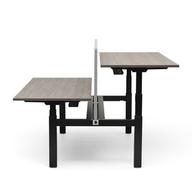 Duo zit-sta bureau Flow | zwart frame