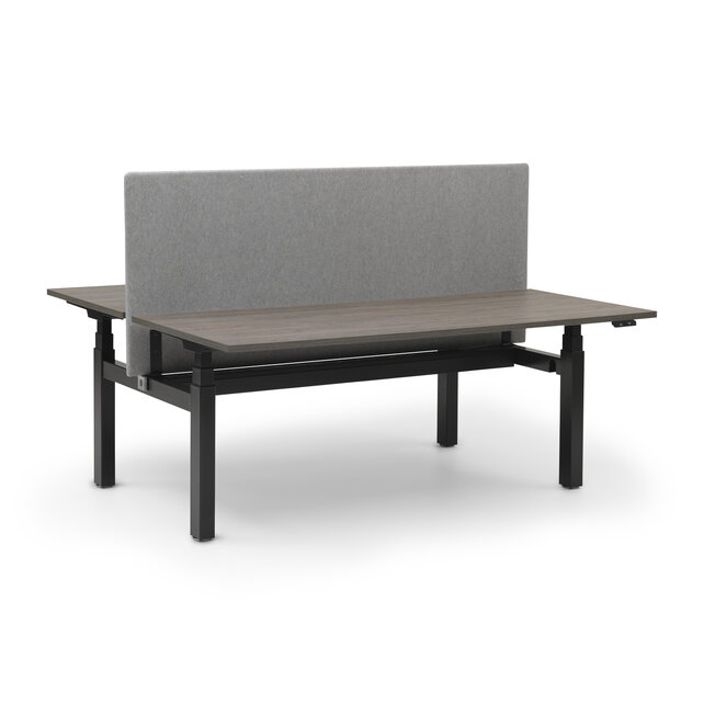 Duo bureau zit-sta Flow | zwart frame