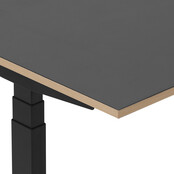 Zit sta bureau Deasc. One linoleum zwart frame