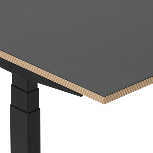 Zit sta bureau Deasc. One linoleum zwart frame