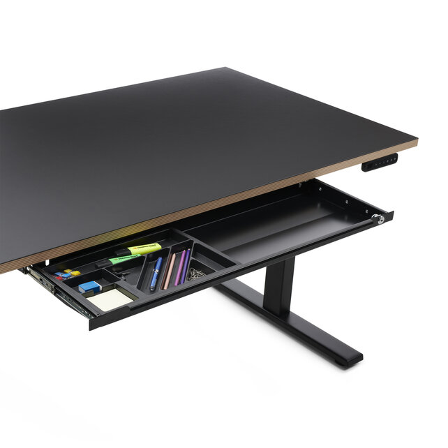 Zit sta bureau Deasc. One linoleum zwart frame