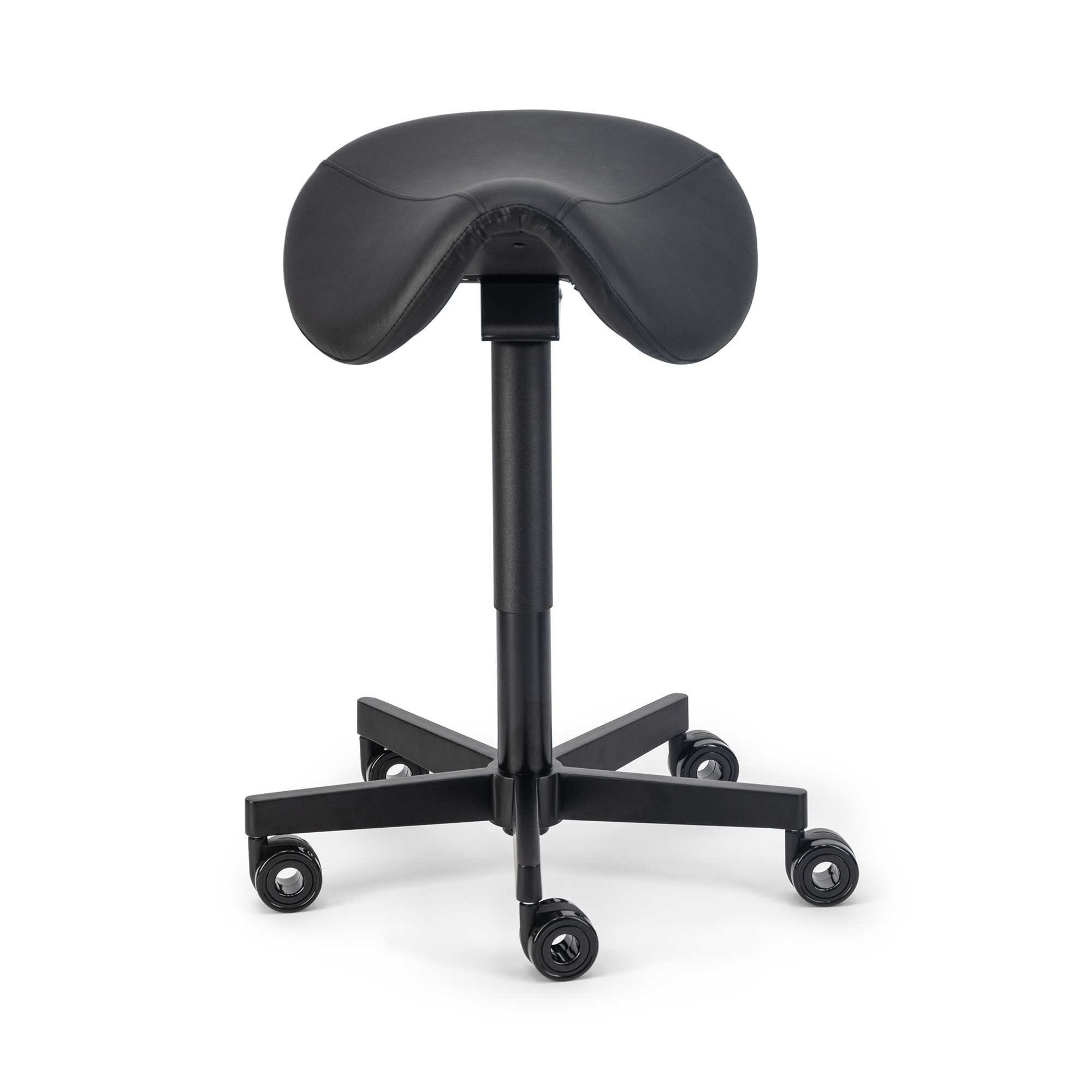 Ergonomische zadelkruk met afneembare rugleuning