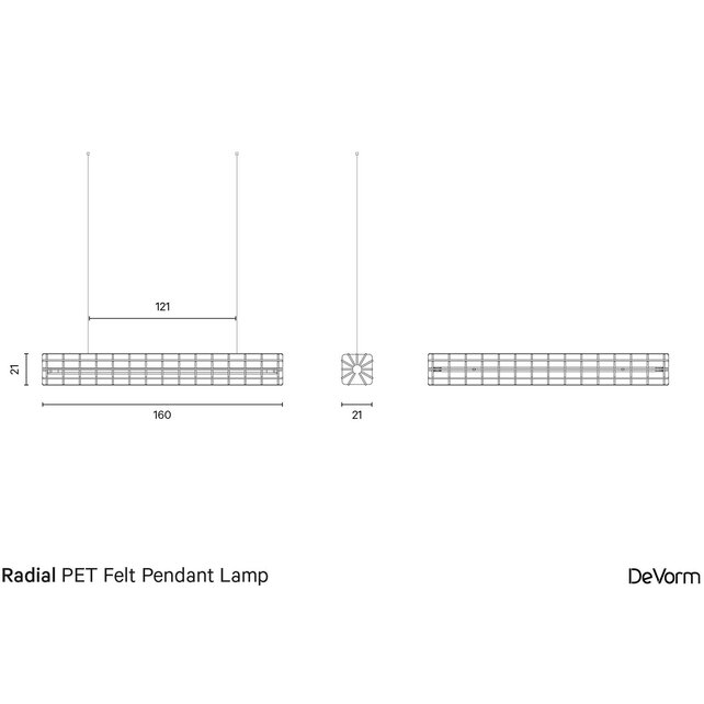 Refelt Radial PET Felt hanglamp led Refelt Radial PET Felt hanglamp led