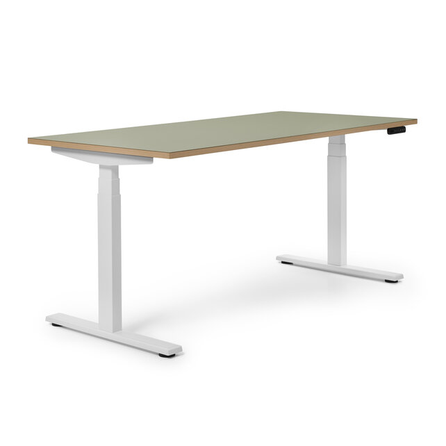 Zit sta bureau Deasc. One linoleum wit frame