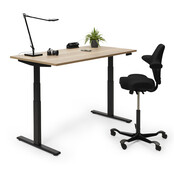 Zit-sta bureau Flow zwart frame