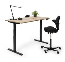 Zit sta bureau Flow zwart frame