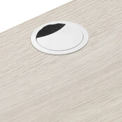 Zit sta hoekbureau Flow | wit frame