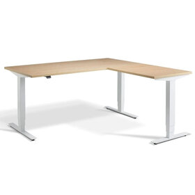 Zit sta hoekbureau Flow | wit frame