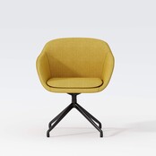 Vergaderstoel Shell zwart | geel