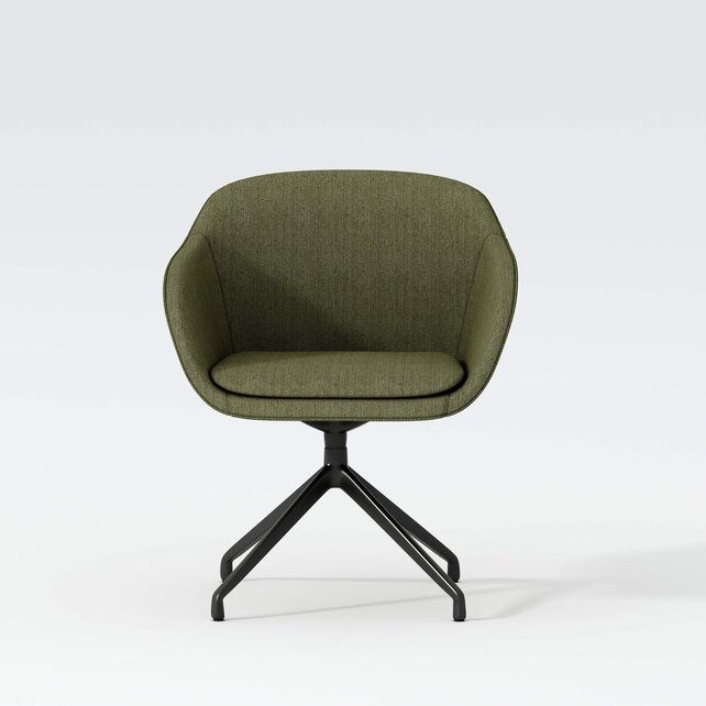 Vergaderstoel Shell zwart | groen Vergaderstoel Shell zwart | groen