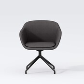 Vergaderstoel Shell zwart | antraciet