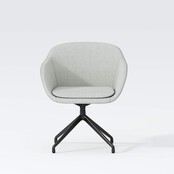 Vergaderstoel Shell zwart | linnen