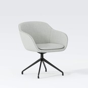 Vergaderstoel Shell zwart | linnen