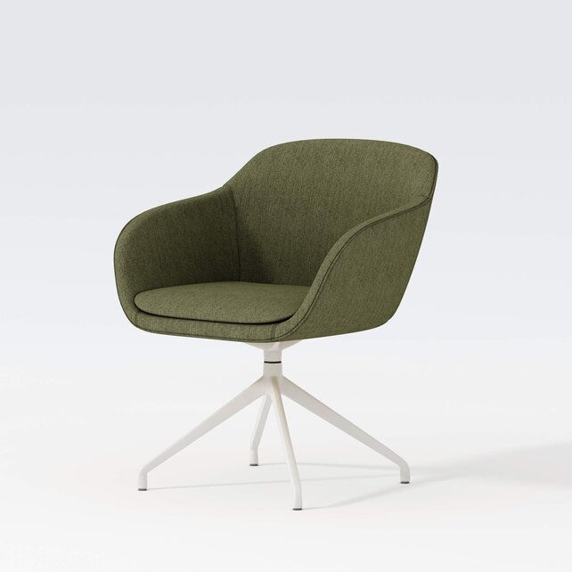 Vergaderstoel Shell wit | groen Vergaderstoel Shell wit | groen