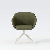 Vergaderstoel Shell wit | groen Vergaderstoel Shell wit | groen