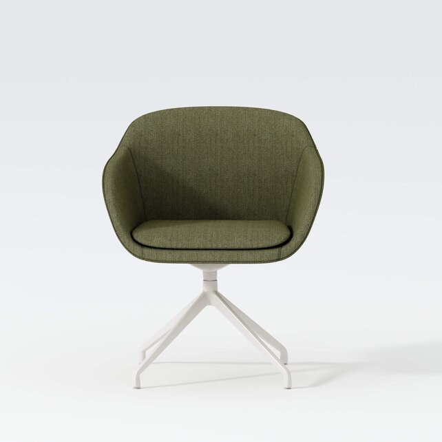 Vergaderstoel Shell wit | groen Vergaderstoel Shell wit | groen