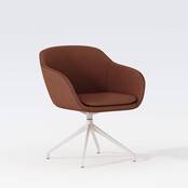 Vergaderstoel Shell wit | koper Vergaderstoel Shell wit | koper