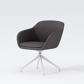 Vergaderstoel Shell wit | antraciet