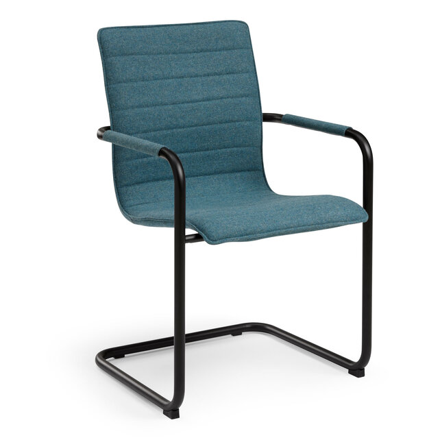 Vergaderstoel MY workplace 04 Design zwart - petrol