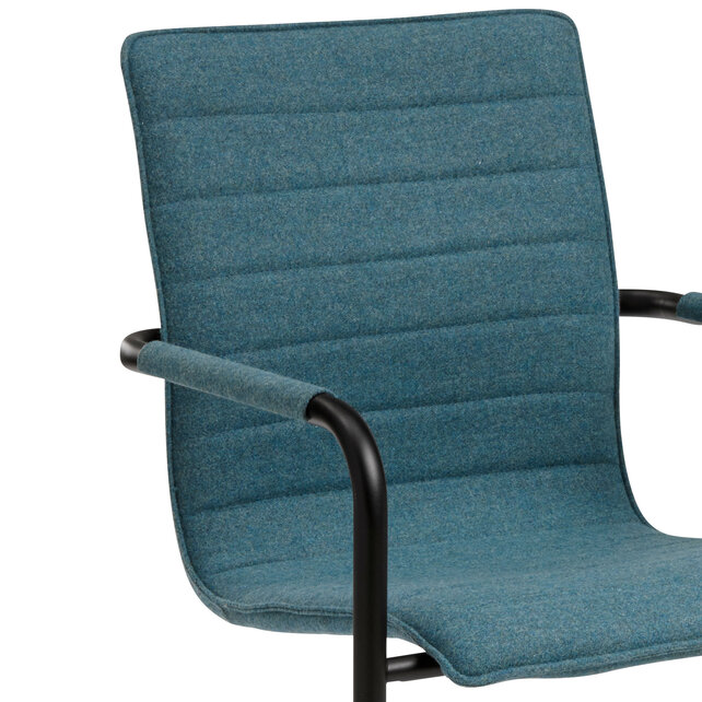 Vergaderstoel MY workplace 04 Design zwart - petrol