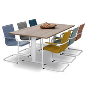 Vergaderstoel MY workplace 04 Design wit - blauw