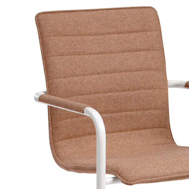 Vergaderstoel MY workplace 04 Design wit - koper