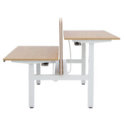 Duo zit sta bureau Flow Petfelt wit