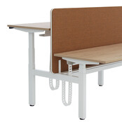 Duo zit sta bureau Flow Petfelt wit